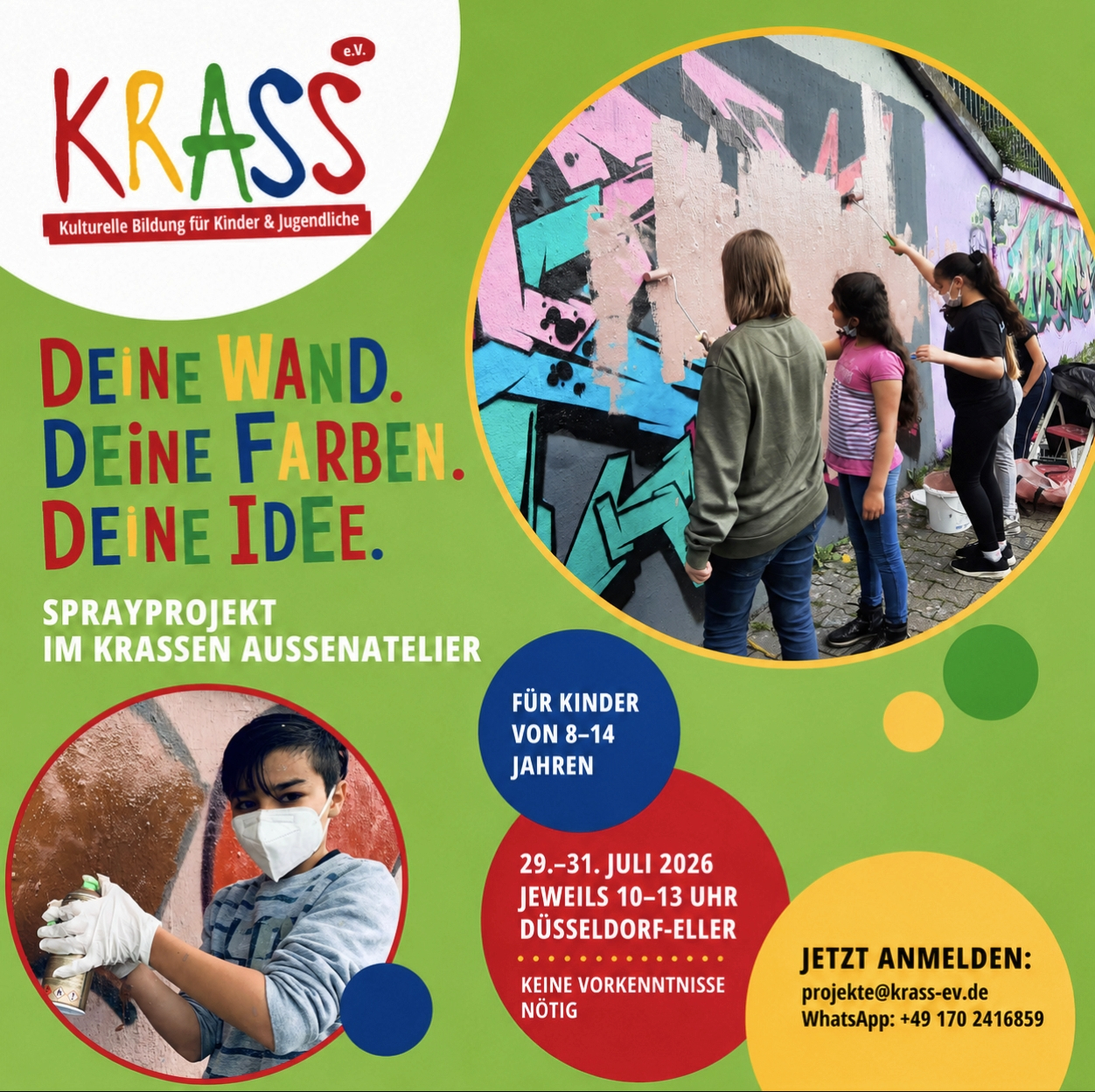 Graffiti-Projekt: Mit Spraydosen gemeinsam eine Wand gestalten!