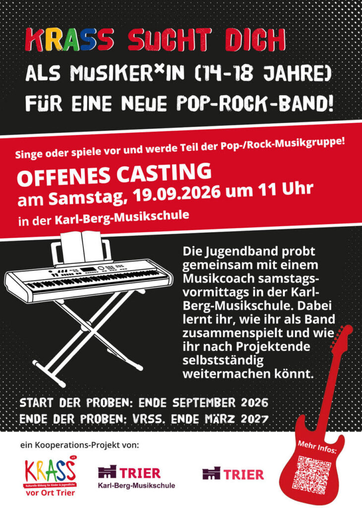 offenes Casting Trier Musiker gesucht