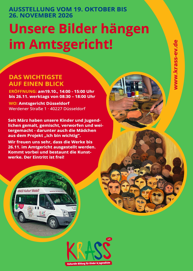 Kunstausstellung von Kindern im Amtsgericht Düsseldorf